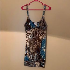 Sexy little summer polyester/spandex dress.